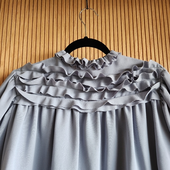 Storets Ruffle Blue Blouse - Picture 5 of 8